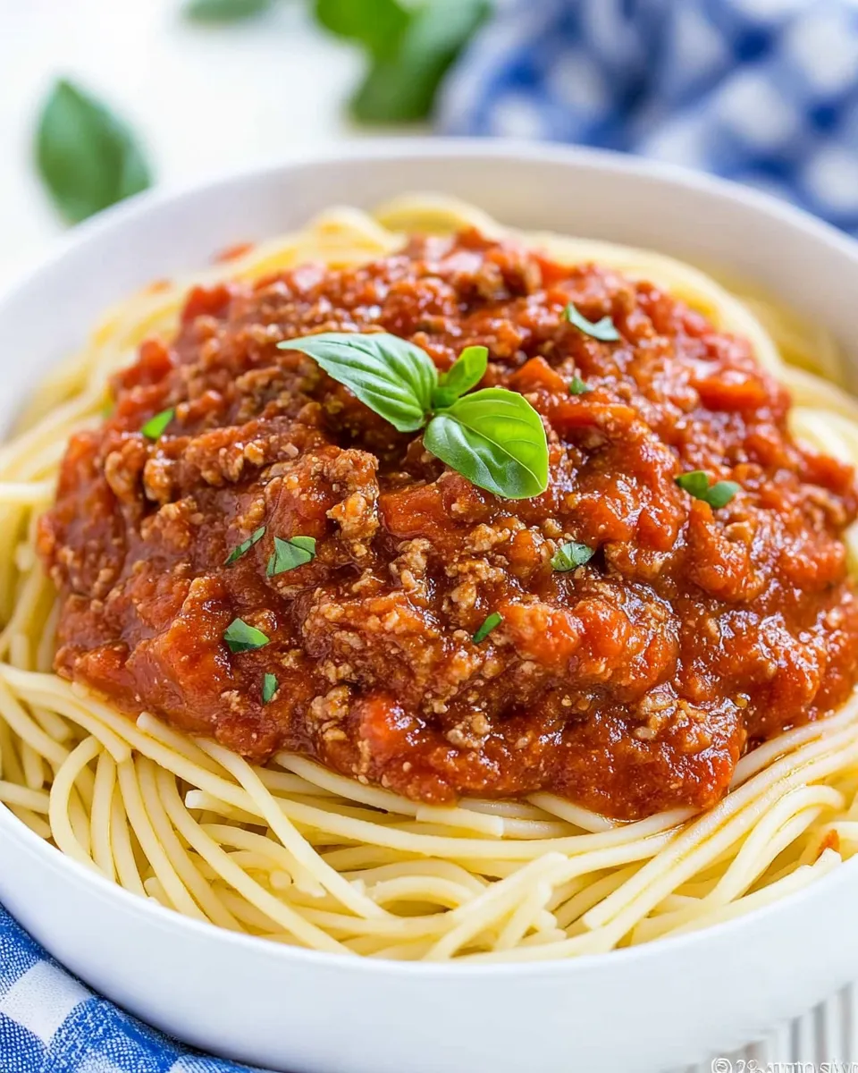 Quick Easy Homemade Spaghetti Sauce shot