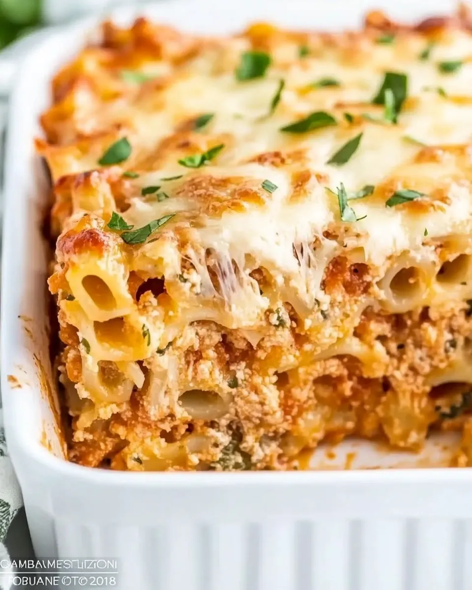 Quick Easy Meatless Baked Ziti Recipe dish photo
