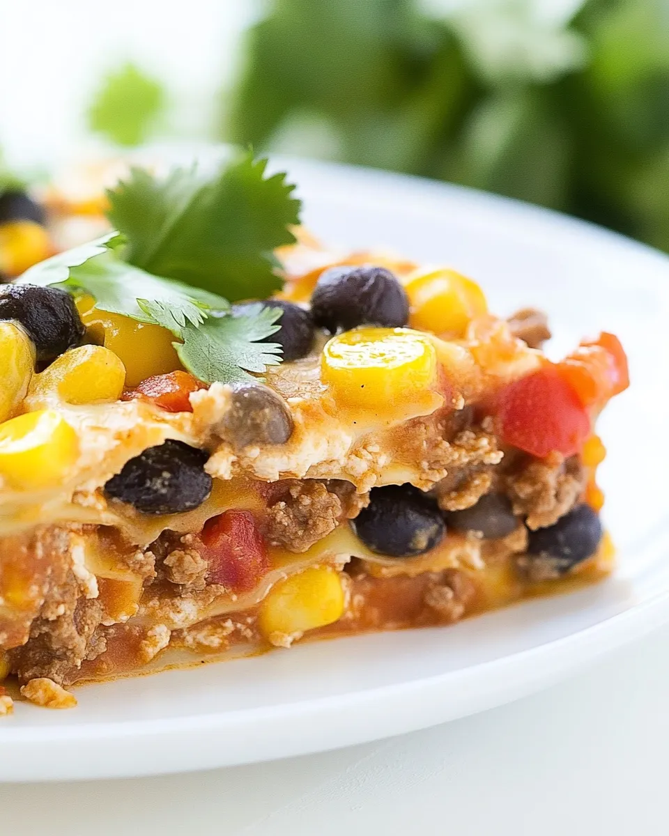 Quick Easy Mexican Lasagna dish photo