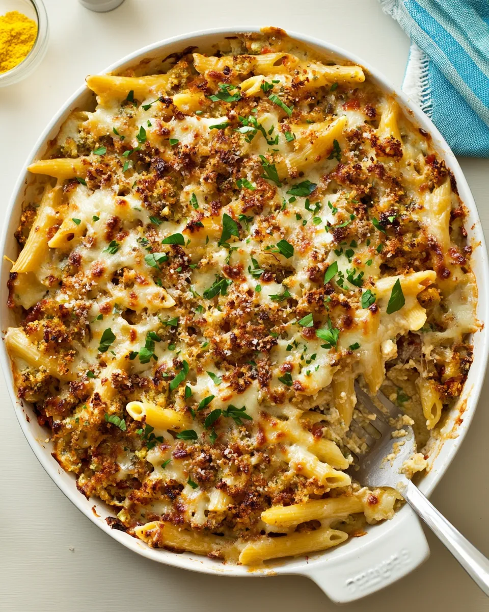Classic Easy Roasted Cauliflower Baked Ziti recipe image