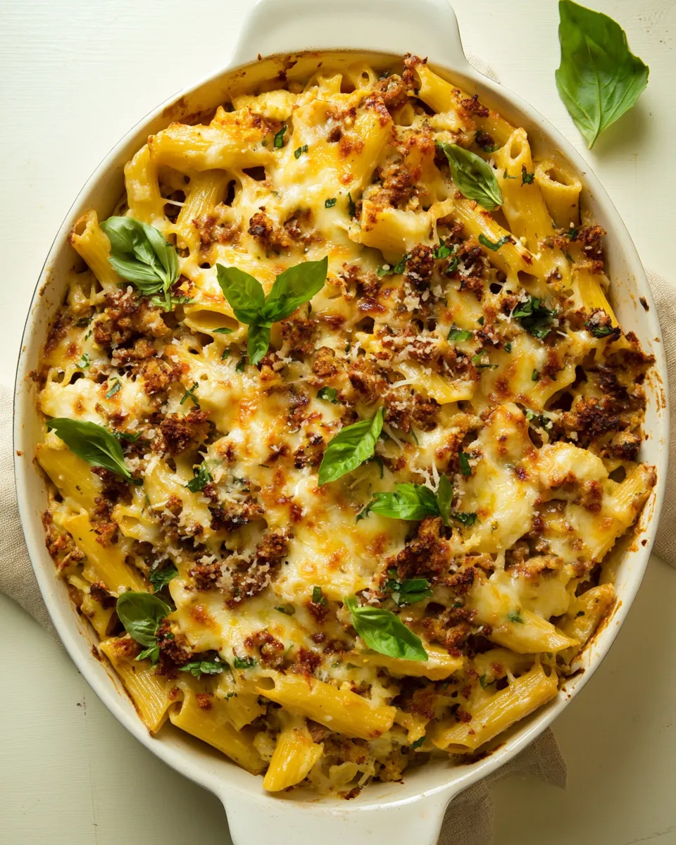 Easy Easy Roasted Cauliflower Baked Ziti plate image