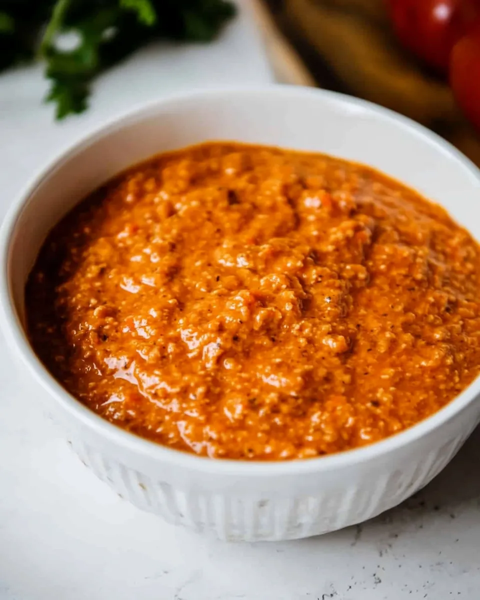 Quick Easy Romesco Sauce Recipe For Steaks, Chicken, Fish dish photo