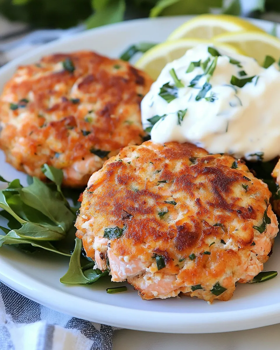 Quick Easy Salmon Cakes Recipe food shot