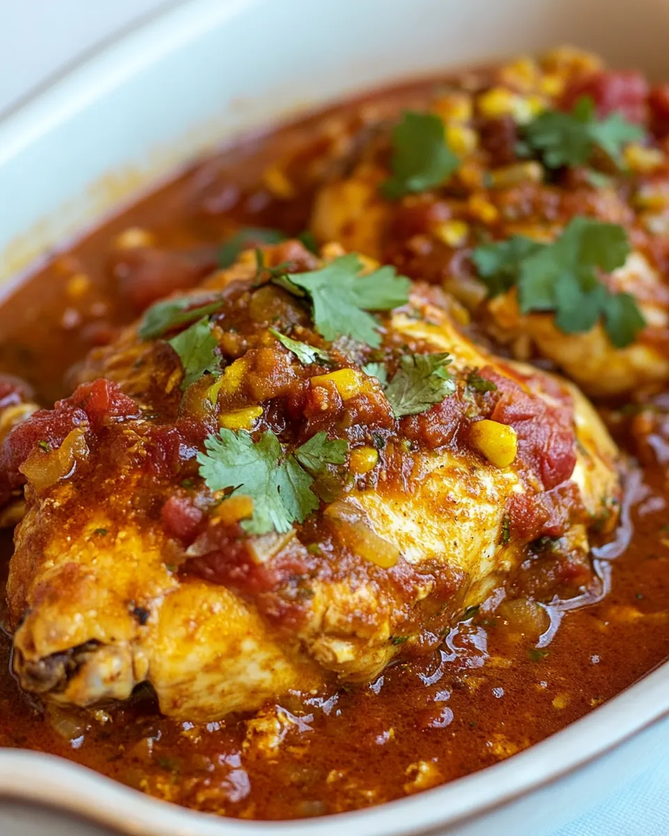 Quick Easy Salsa Chicken food shot