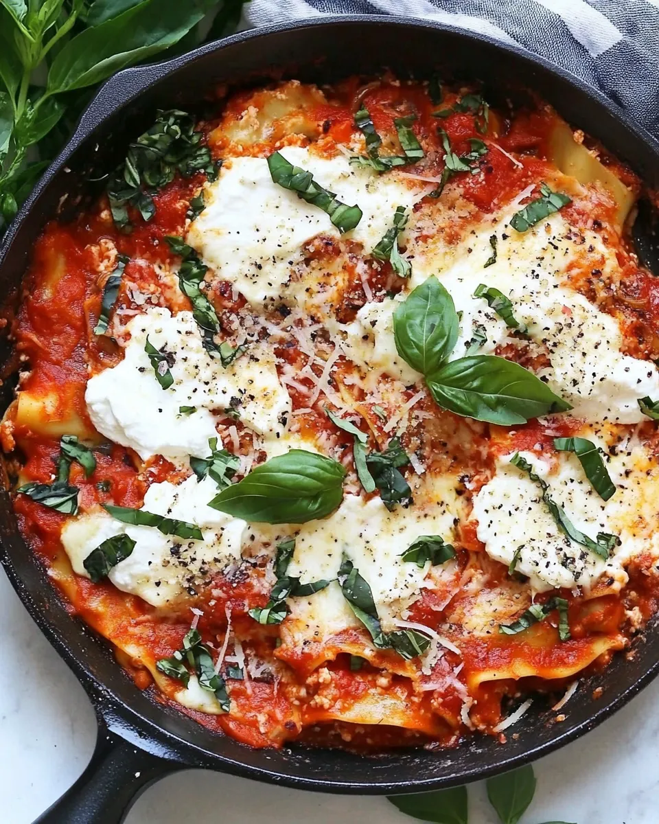 Homemade Easy Skillet Vegetable Lasagna photo