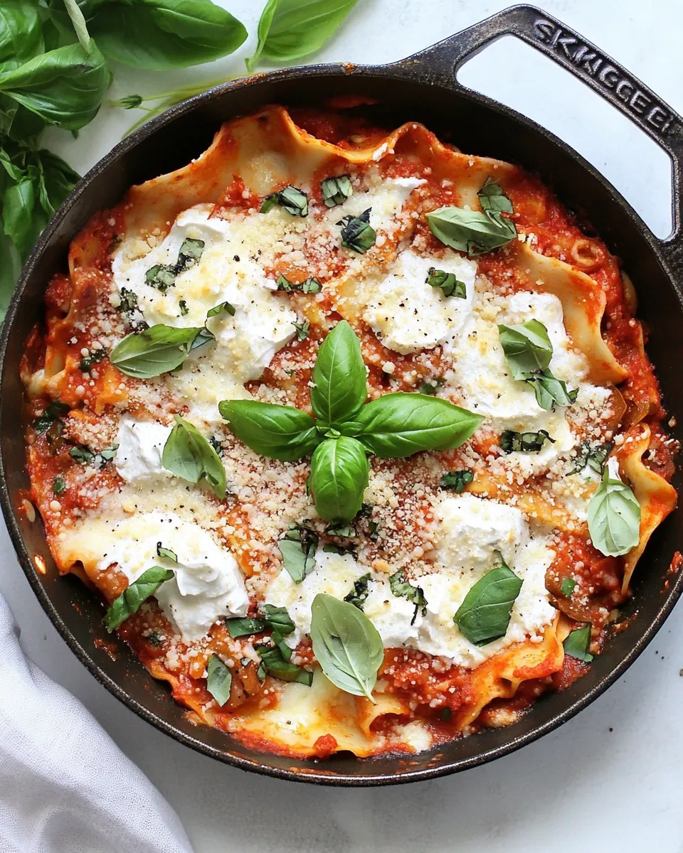 Classic Easy Skillet Vegetable Lasagna image