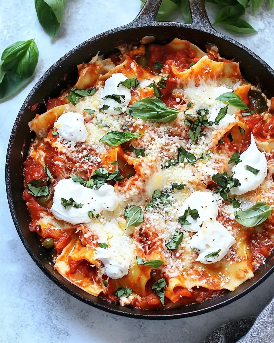 Easy Easy Skillet Vegetable Lasagna recipe photo
