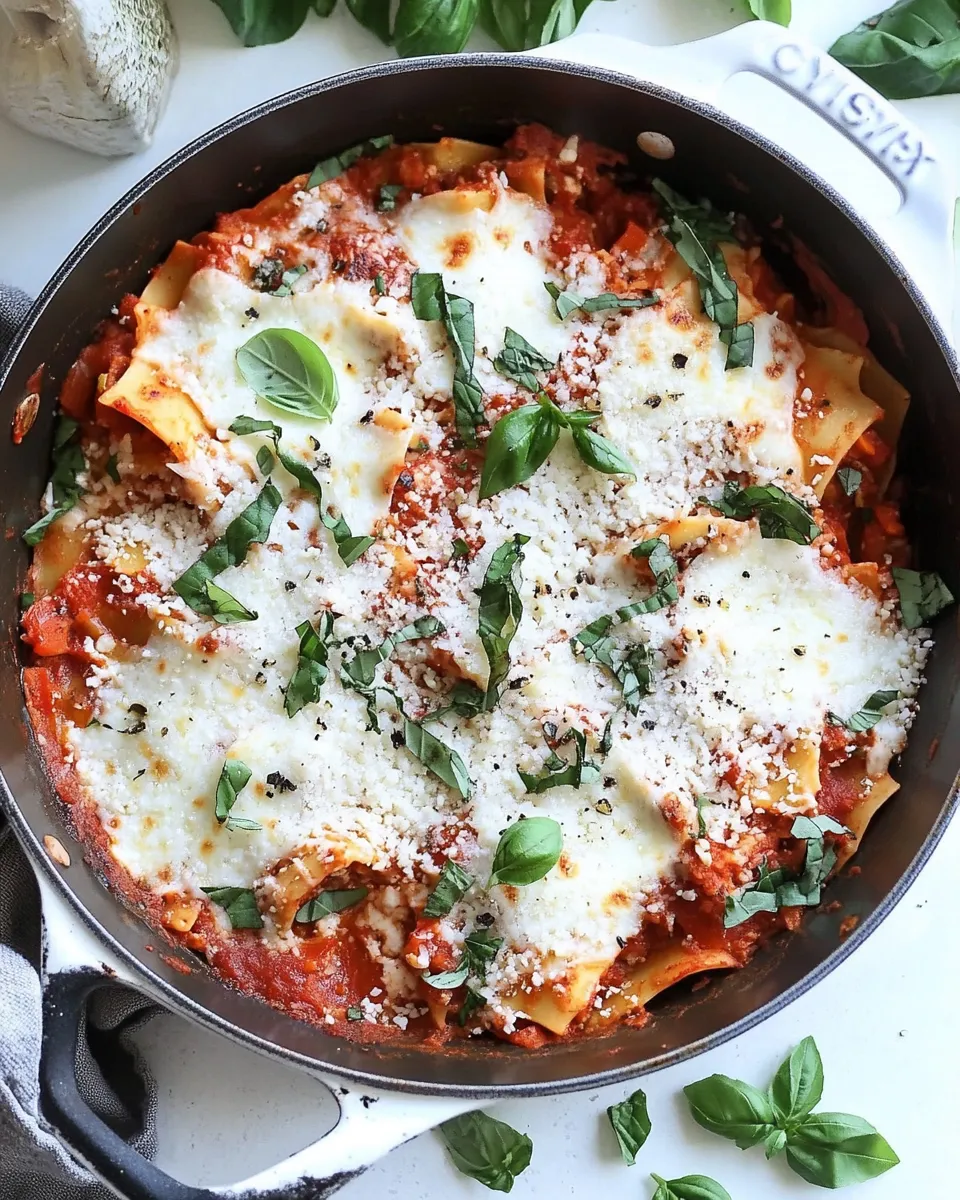 Delicious Easy Skillet Vegetable Lasagna dish photo