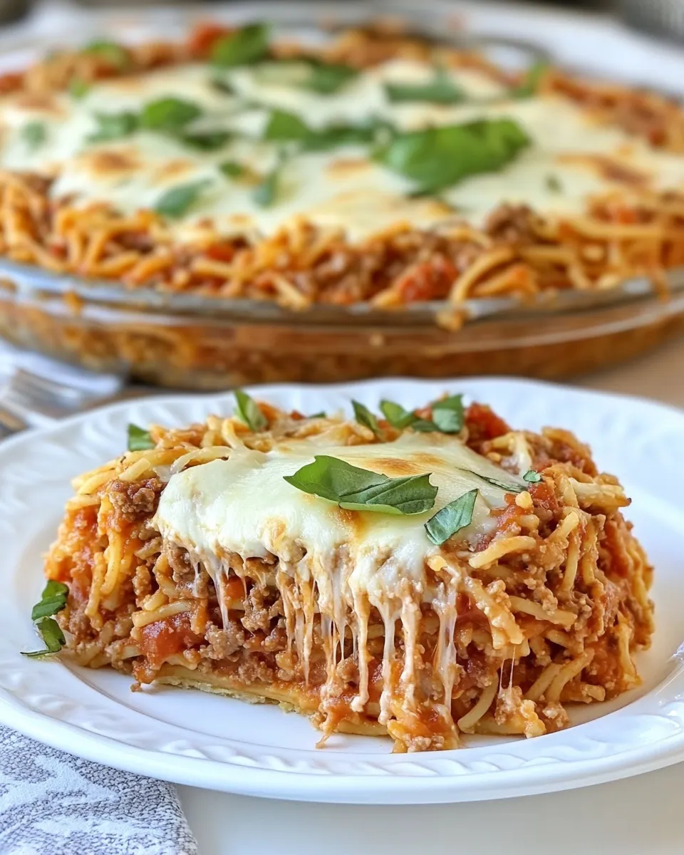 Quick Easy Spaghetti Pie dish photo