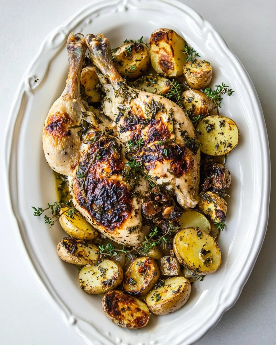 Classic Easy Spatchcock Chicken and Potatoes image