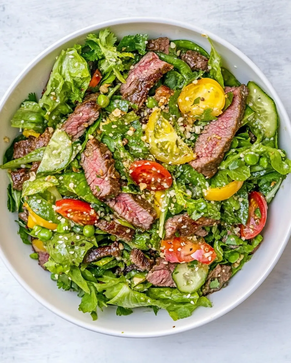 Quick Easy Thai Beef Salad Recipe food shot