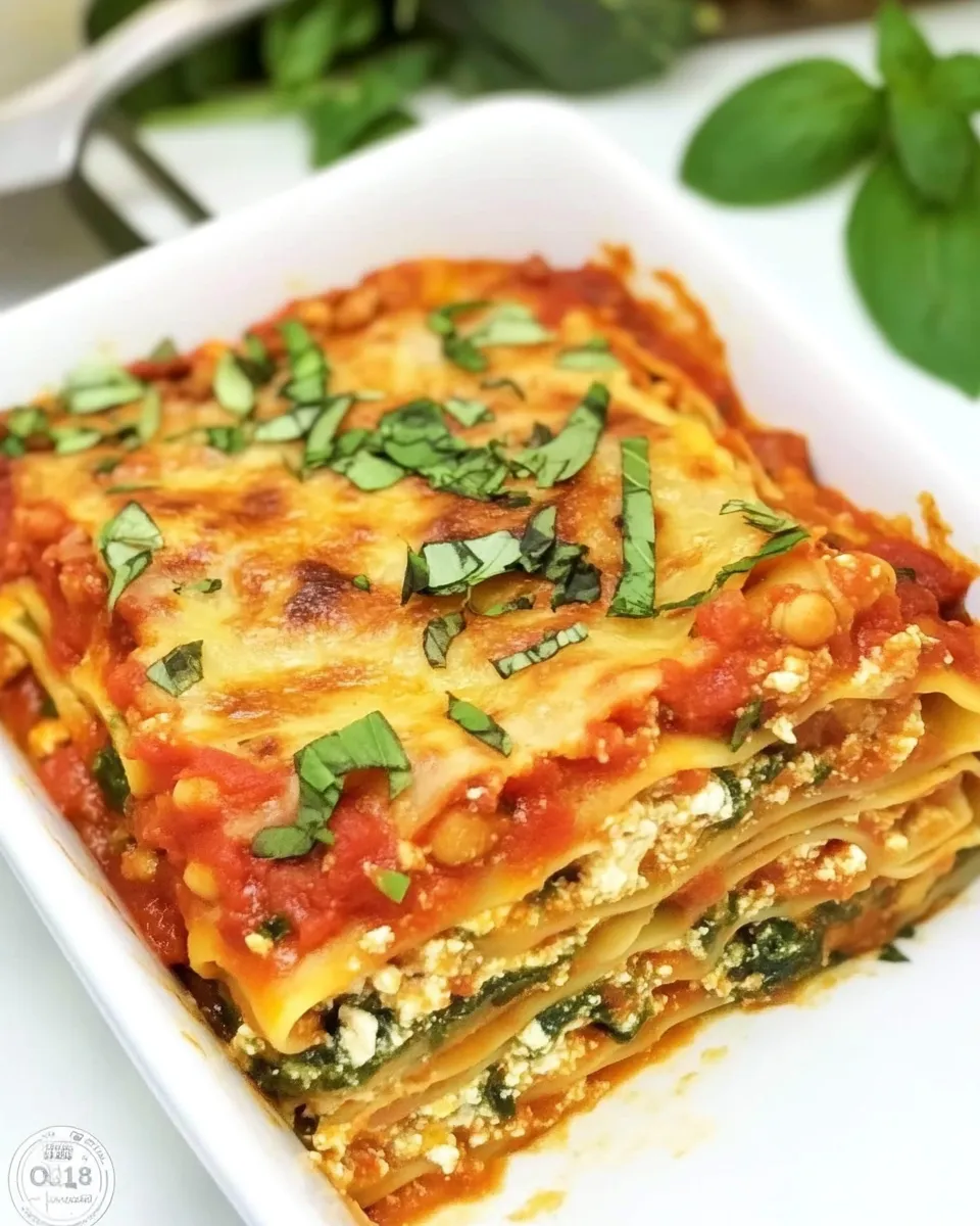 Classic Easy Vegan Lasagna with Chickpea Ricotta image