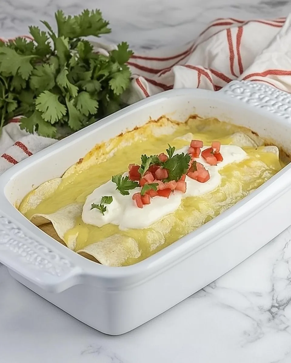 Delicious Enchiladas Suizas or Chicken Enchiladas dish photo