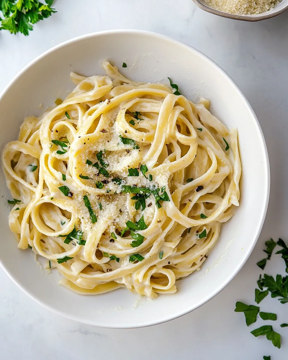 Delicious Fettuccine Alfredo plate image