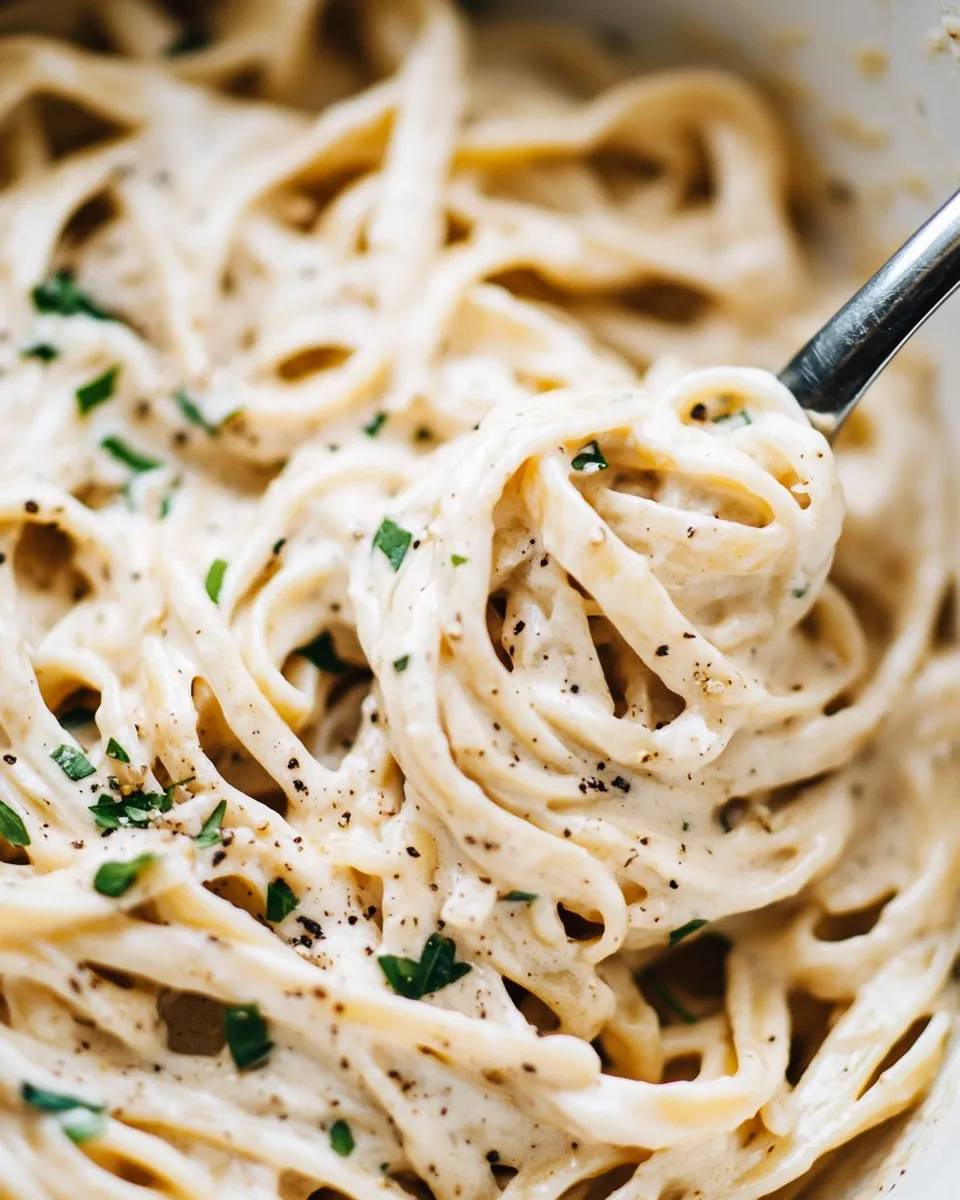 Delicious Fettuccine Alfredo Recipe shot