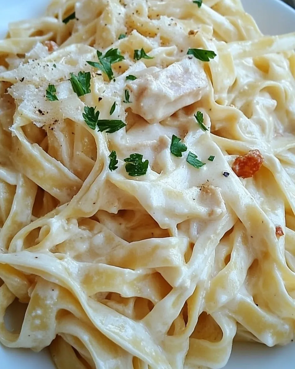 Classic Fettuccine Alfredo with Fresh Pasta image