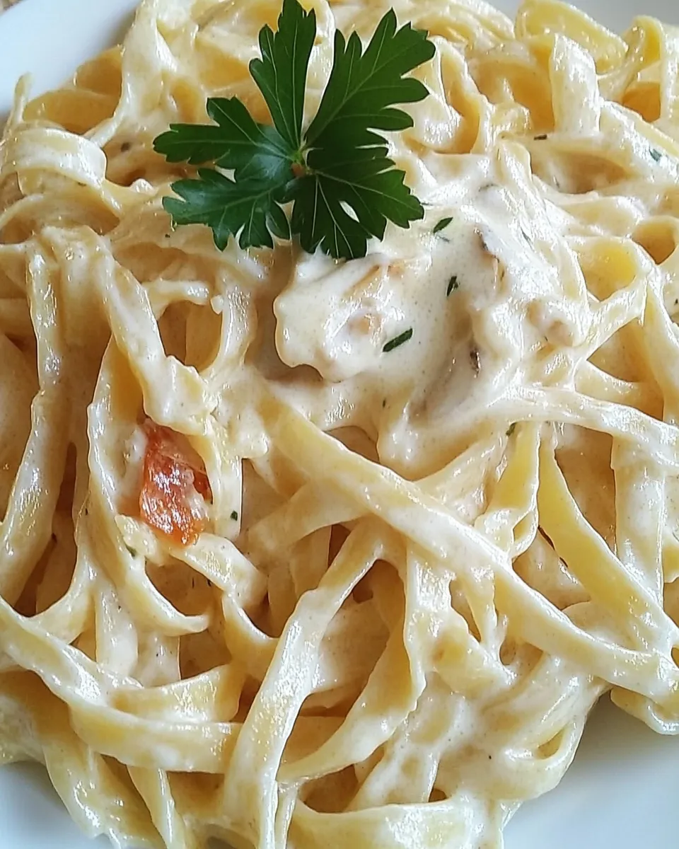 Easy Fettuccine Alfredo with Fresh Pasta recipe image