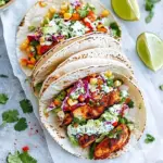 Homemade Fiery Tandoori Chicken Tacos With Cilantro Corn Slaw recipe photo