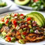 Homemade Fiesta Lime Chicken Recipe with Avocado photo