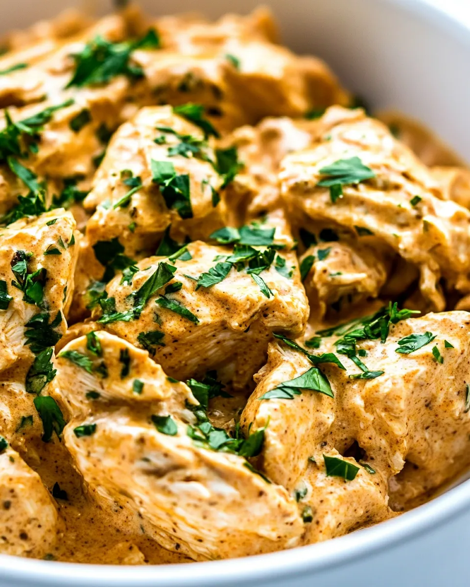 Delicious Fiesta Ranch Creamy Crockpot Chicken shot