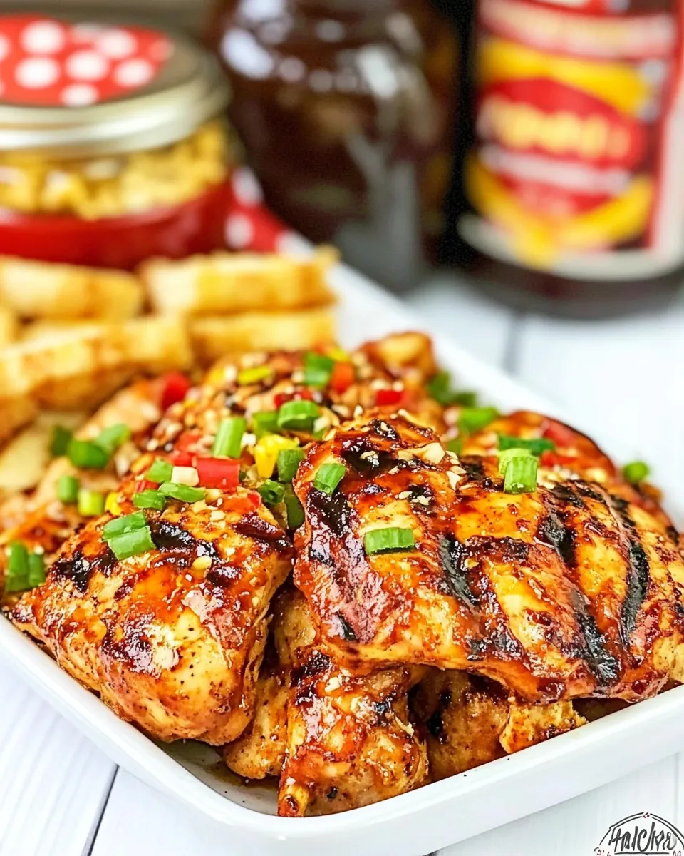 Easy Firecracker Grilled Chicken food shot
