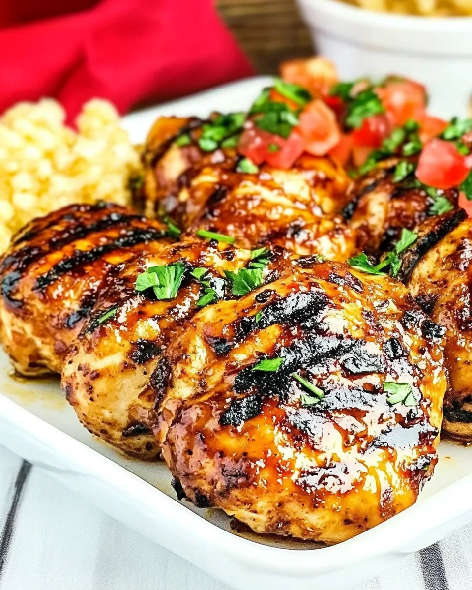 Delicious Firecracker Grilled Chicken plate image