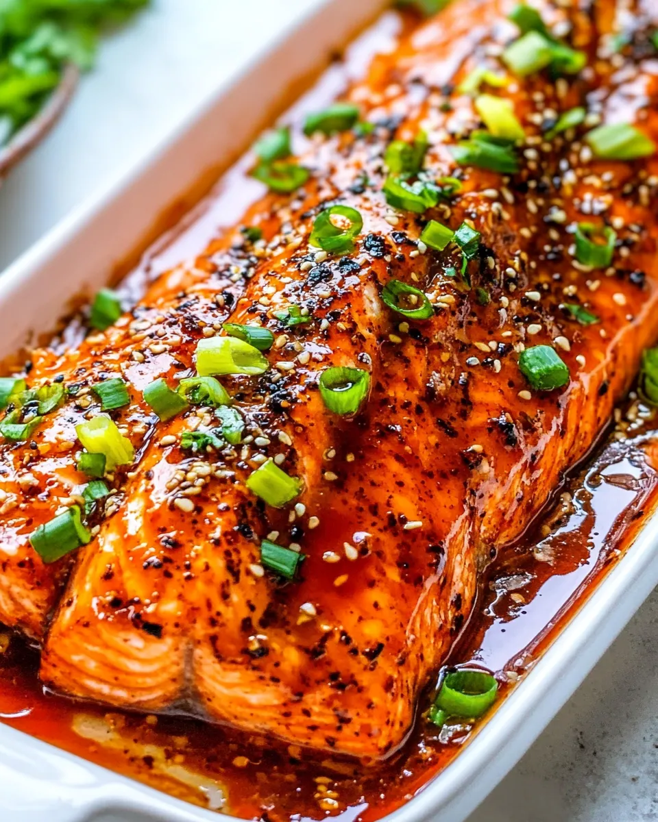 Easy Firecracker Salmon food shot