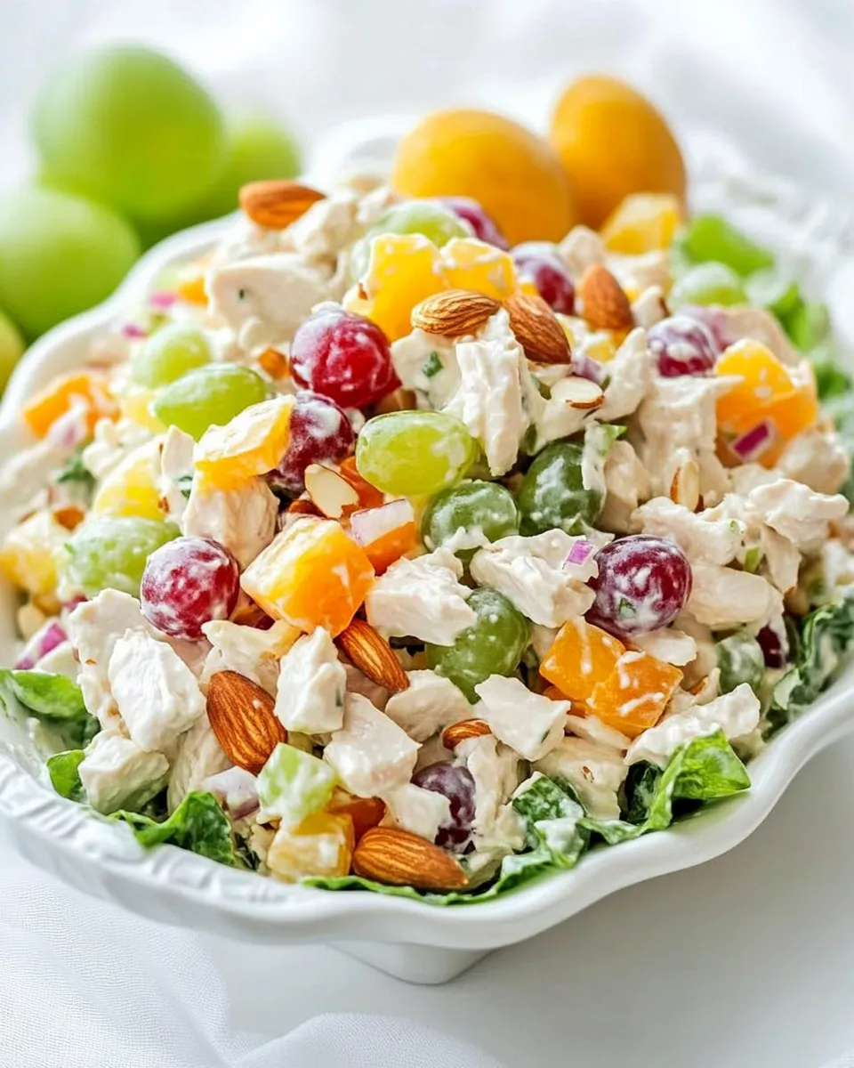 Classic Fruity Chicken Salad Recipe: Sweet and Savory Perfection with Grapes and Almonds dish photo