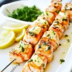 Classic Garlic Butter Salmon Kebab photo