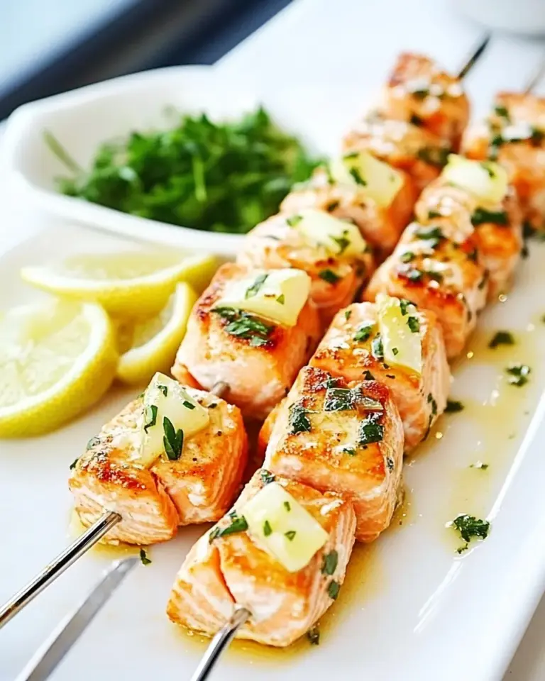 Classic Garlic Butter Salmon Kebab photo