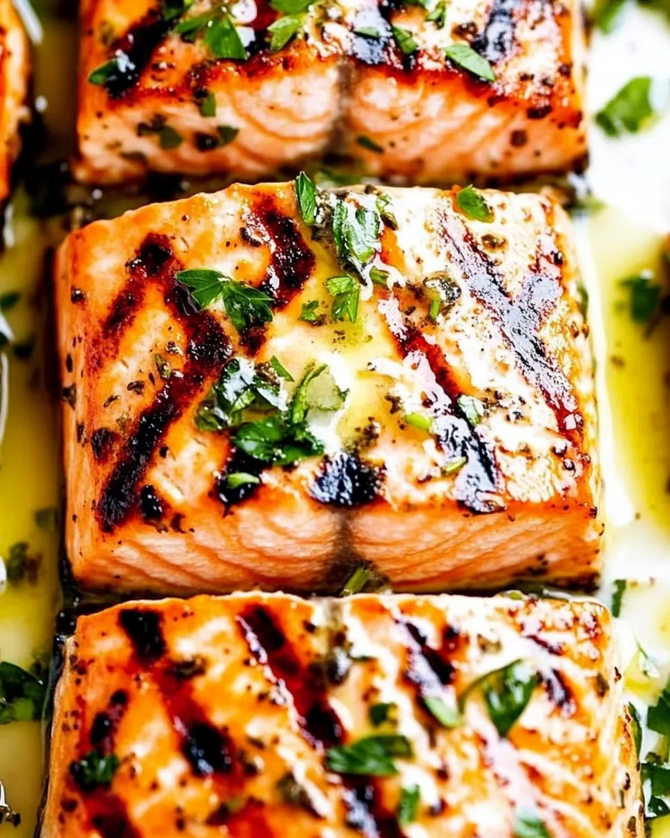 Homemade Garlic Herb Grilled Salmon photo