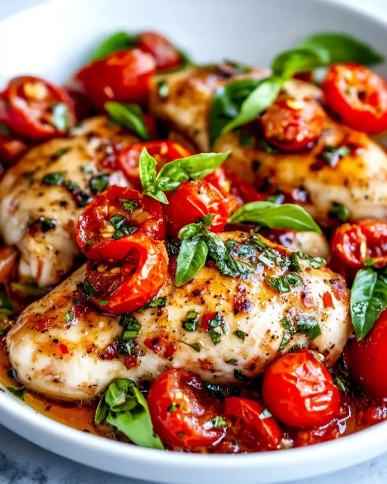 Homemade Garlic Tomato Basil Chicken photo