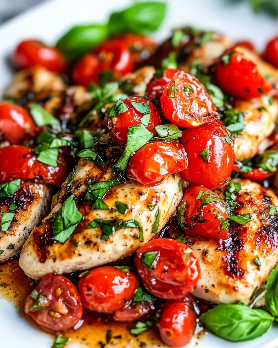 Delicious Garlic Tomato Basil Chicken dish photo