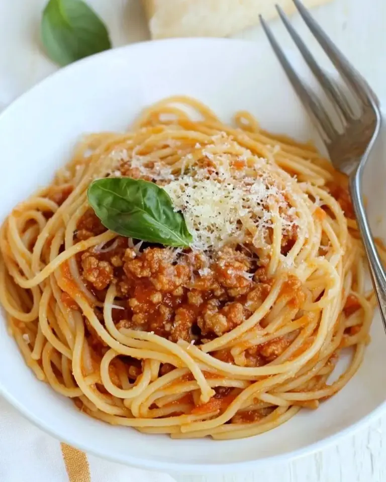 homemade Gluten Free Pasta with Spaghetti Meat Sauce photo