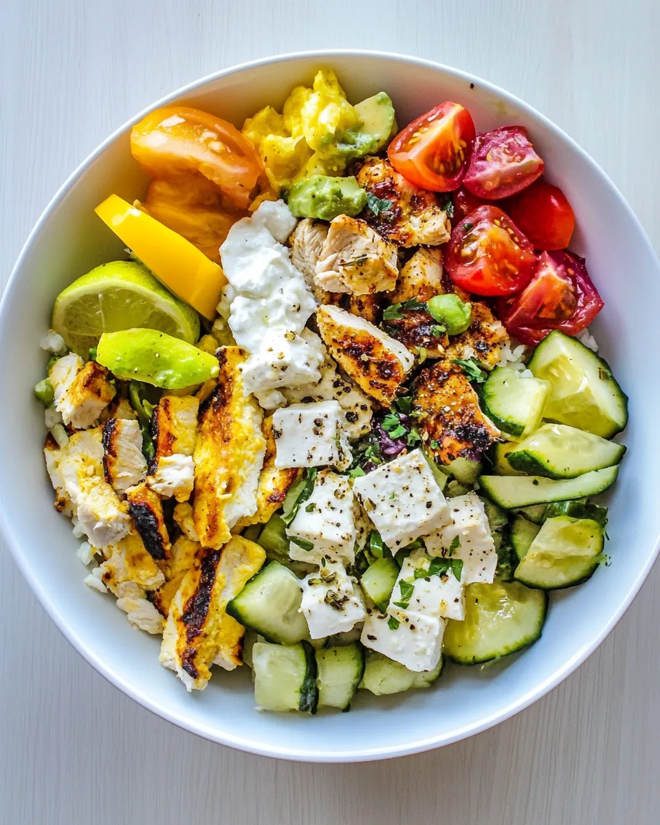 Homemade Greek Chicken Bowls Recipe photo