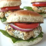 Homemade Greek Chicken Burgers with Greek Yogurt Sauce photo