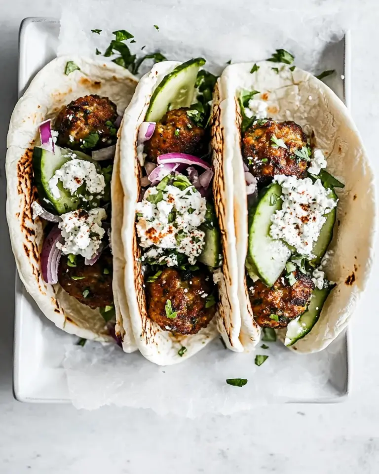 Homemade Greek Chicken Meatball Gyros recipe photo