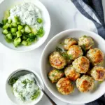 Homemade Greek Chicken Meatballs and Yogurt Dill Sauce recipe photo