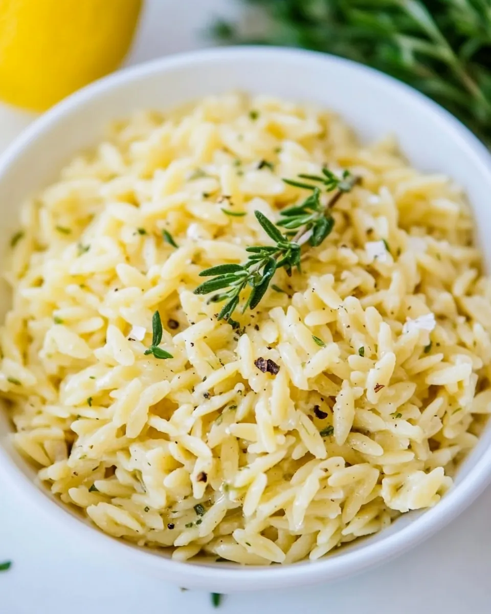 Delicious Greek Orzo with Lemon and Herbs dish photo