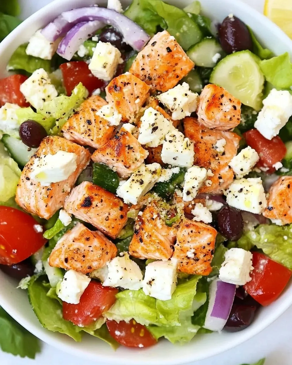 Easy Greek Salmon Salad recipe photo