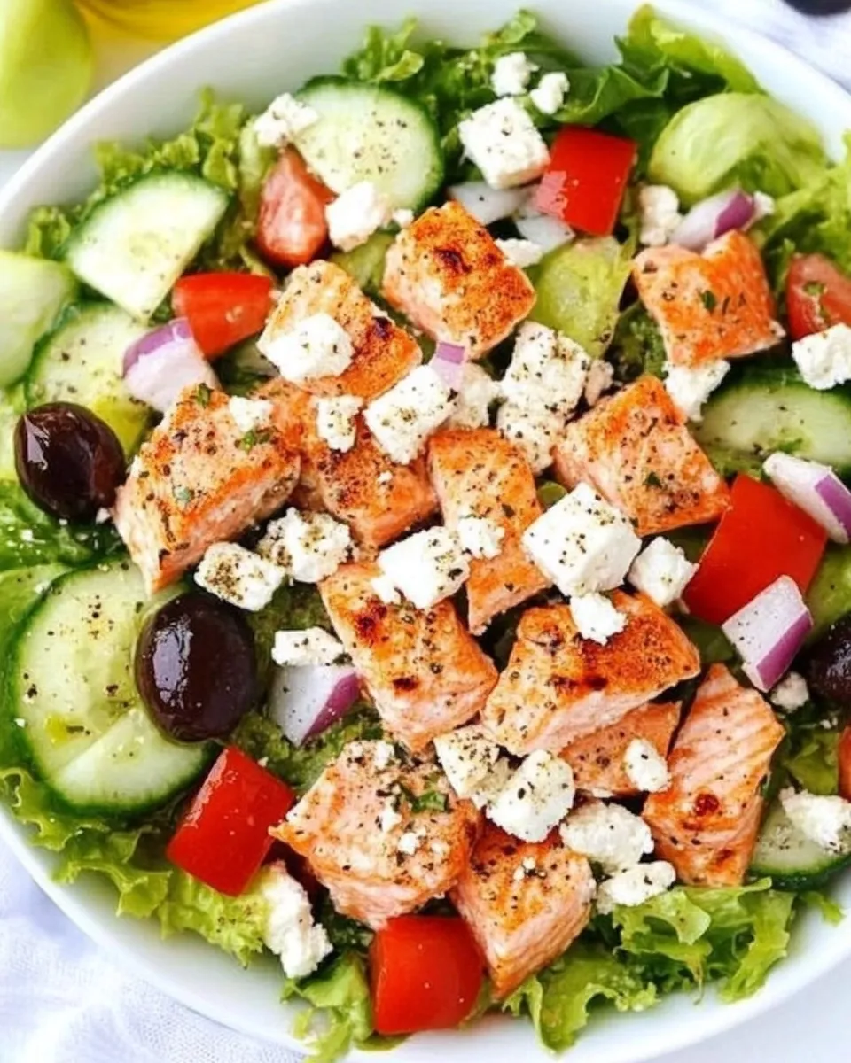 Delicious Greek Salmon Salad dish photo