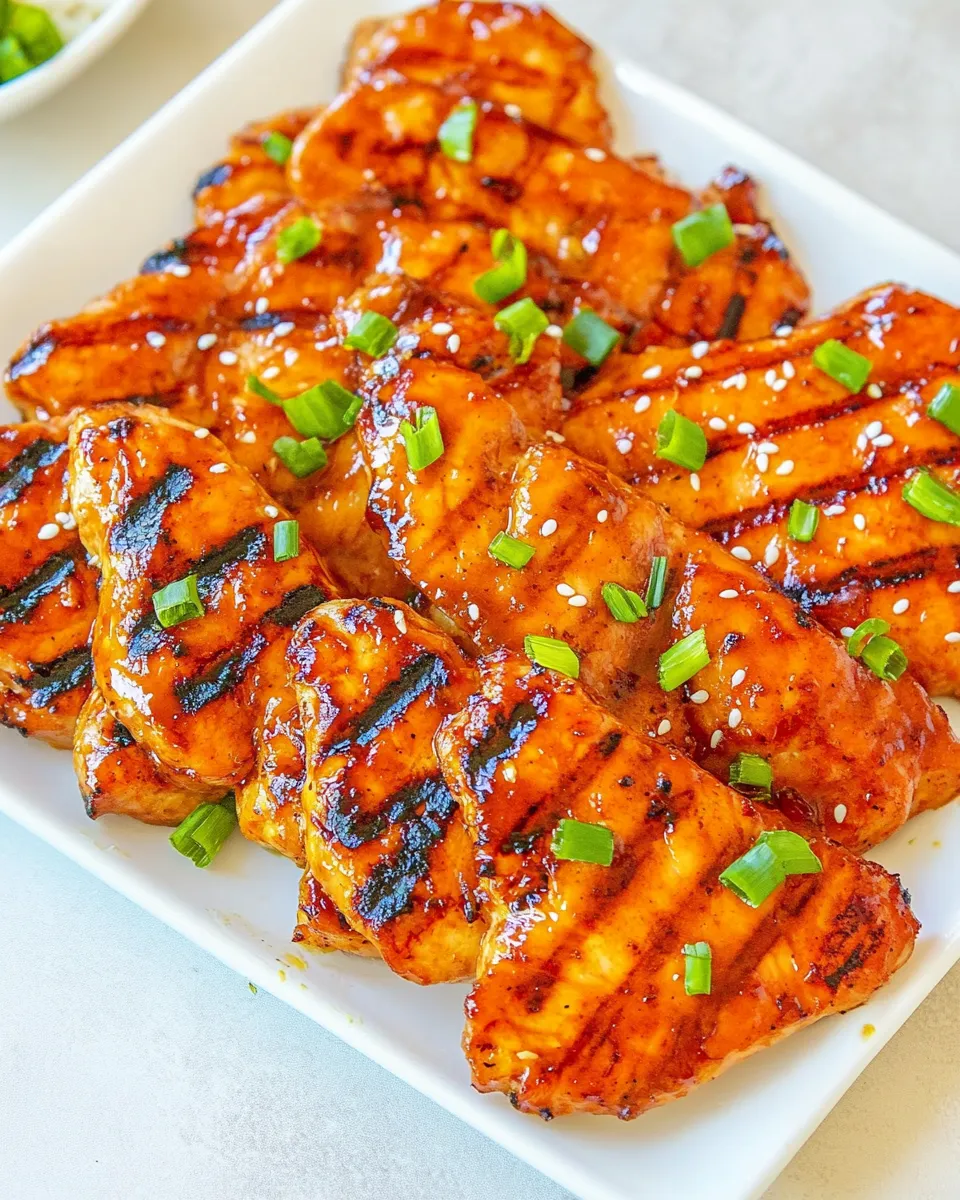 Healthy Grilled Asian Chicken dish photo