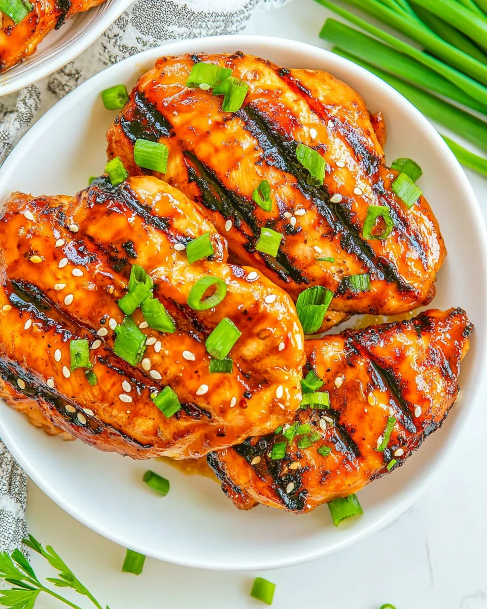Easy Grilled Asian Chicken food shot