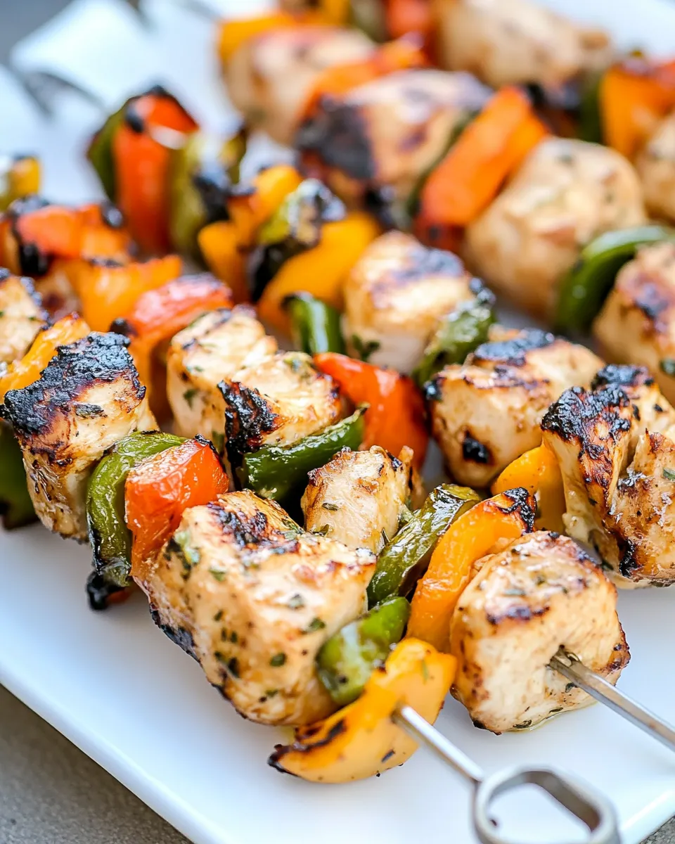 Homemade Grilled Chicken Kabobs photo