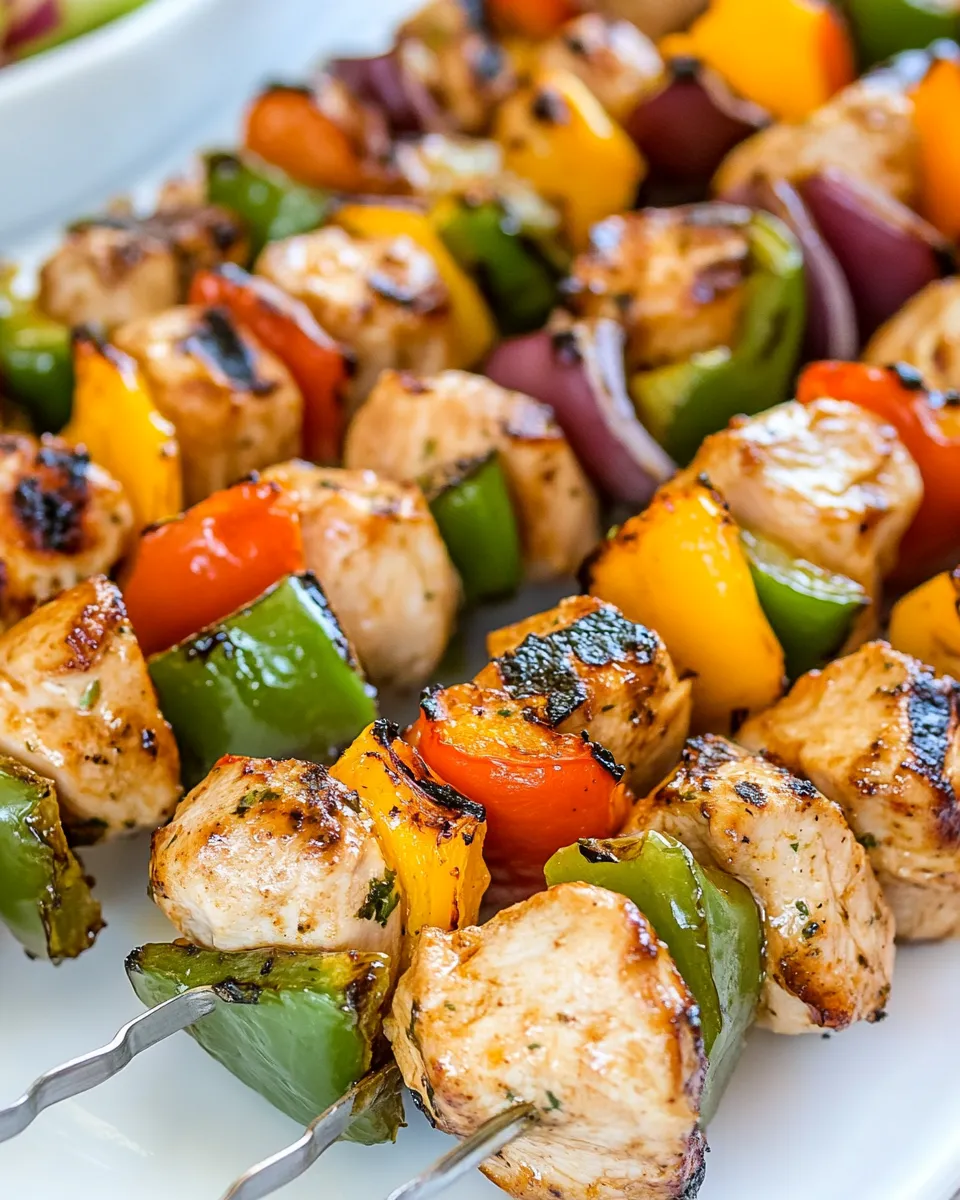 Easy Grilled Chicken Kabobs recipe image