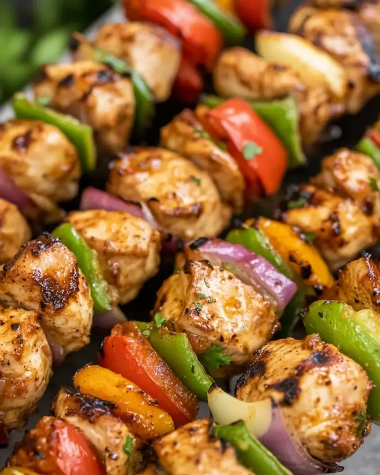 Homemade Grilled Chicken Kabobs (With Fajita Marinade) recipe photo