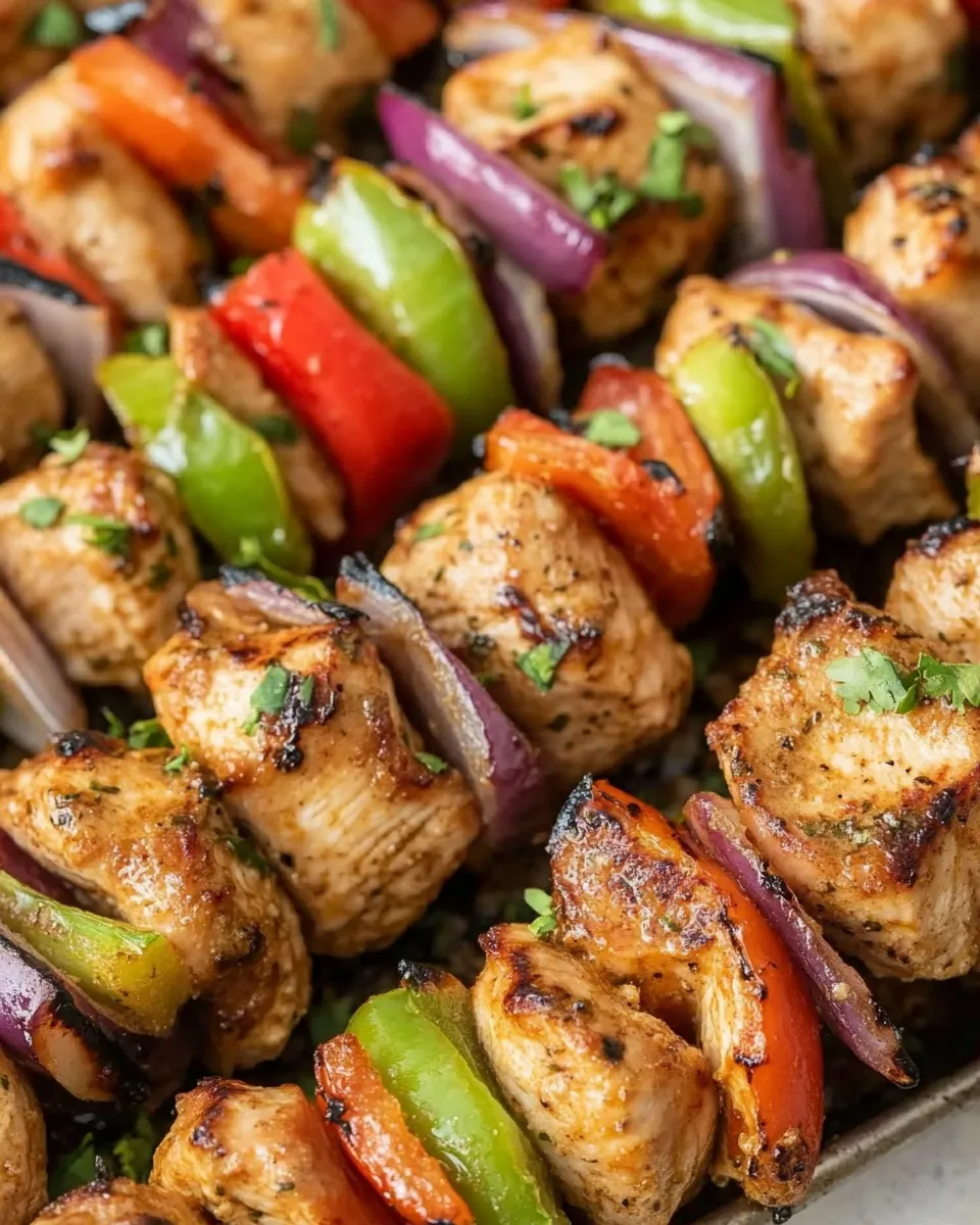 Classic Grilled Chicken Kabobs (With Fajita Marinade) dish photo