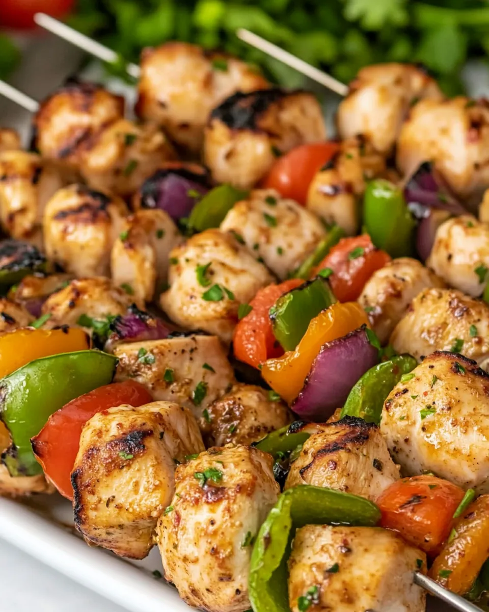 Delicious Grilled Chicken Kabobs (With Fajita Marinade) image
