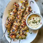 Homemade Grilled Chicken Skewers with Alabama White Sauce photo