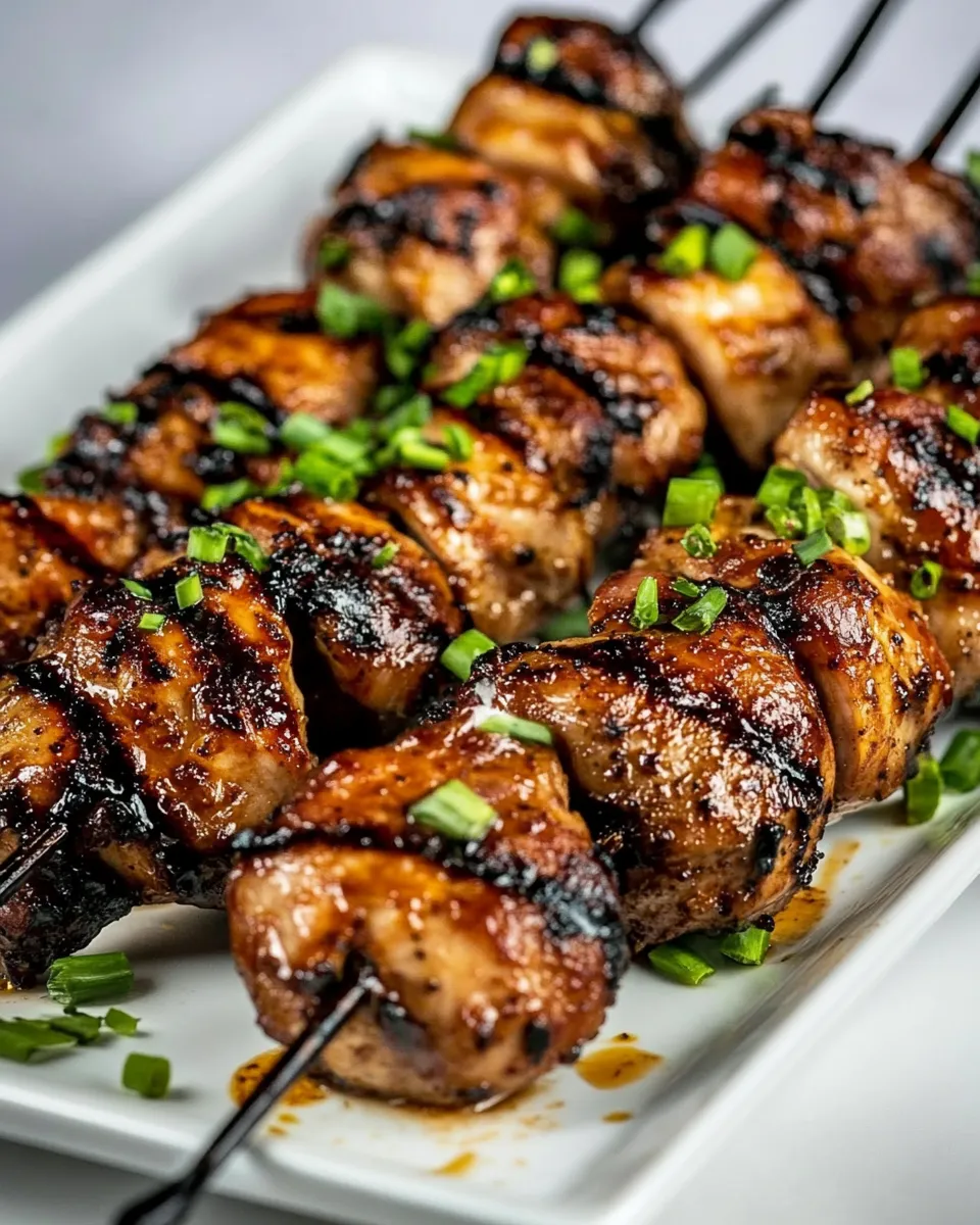 Delicious Grilled Chicken Thigh Skewers by Chef Rick Gresh plate image